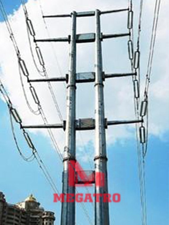 Distribution lines pole - Qingdao Megatro Mechanical and Electrical ...
