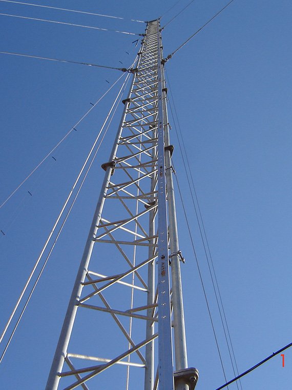 Guyed steel lattice mast Qingdao Megatro Mechanical and Electrical